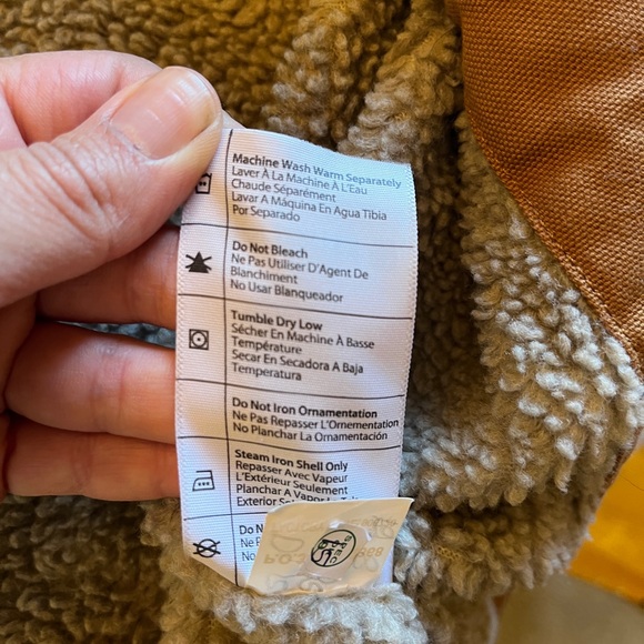 Men's Carhartt Loose Fit Washed Duck Sherpa-Lined Mock Vest- Medium - Picture 4 of 7